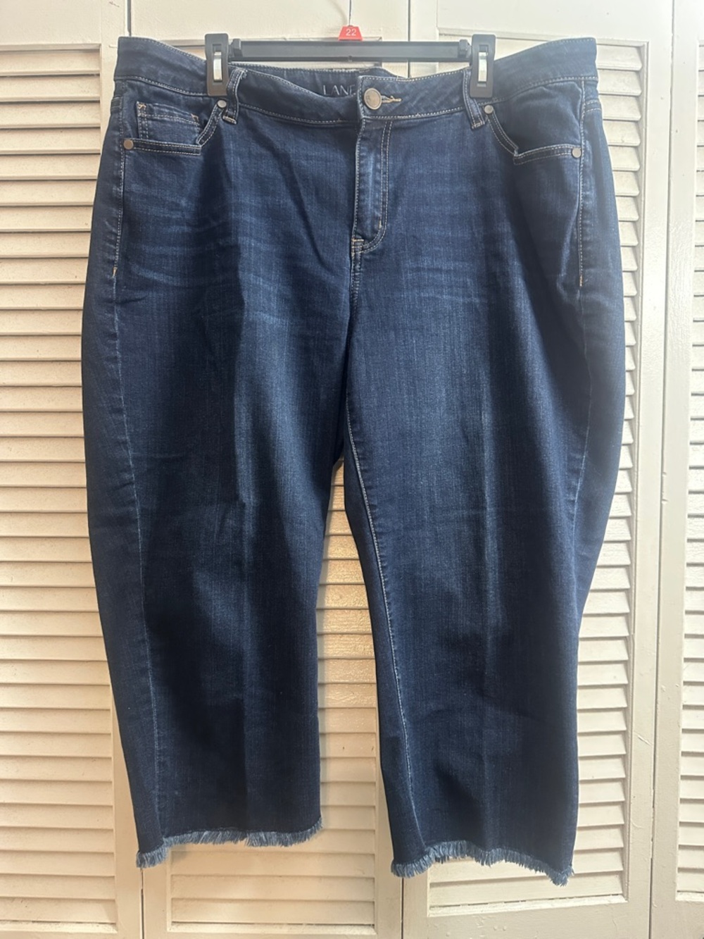 Lane Bryant Dark Indigo Girlfriend Crop Jeans